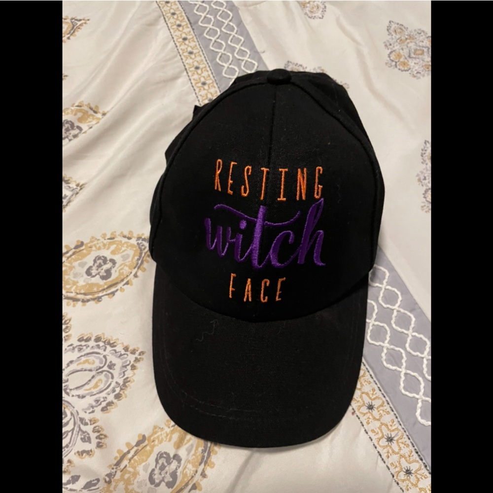 Rest Witch Face Adjustable Baseball Hat